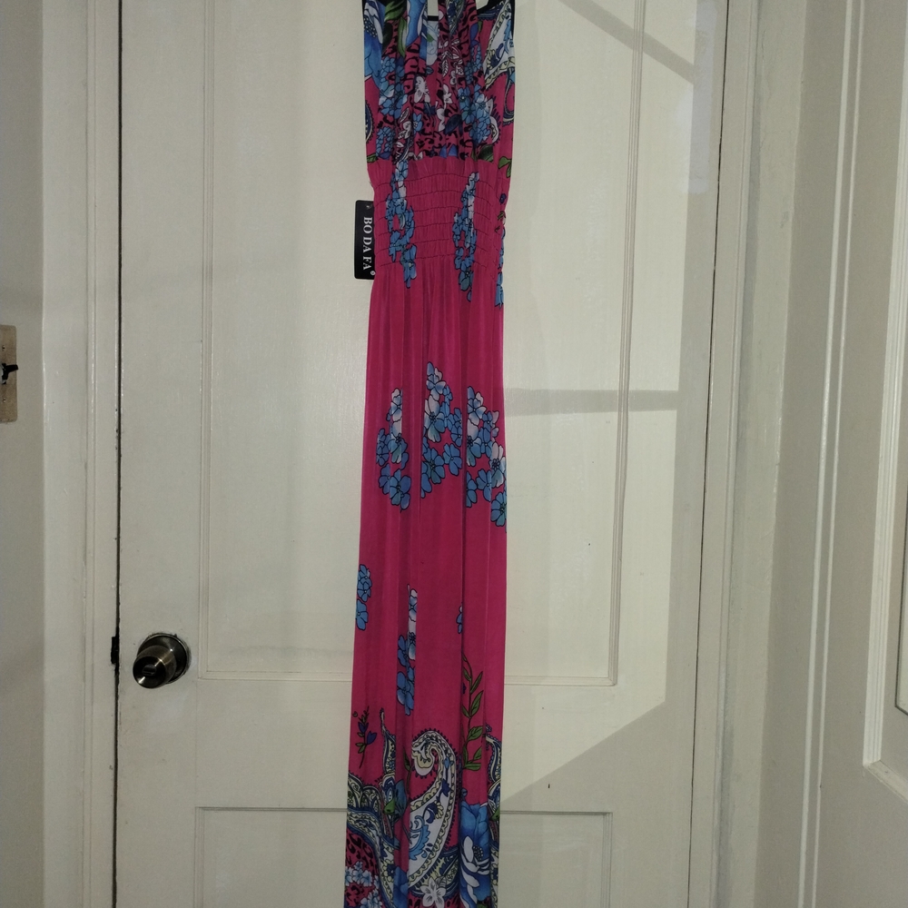 Floral Pink Maxi Dress